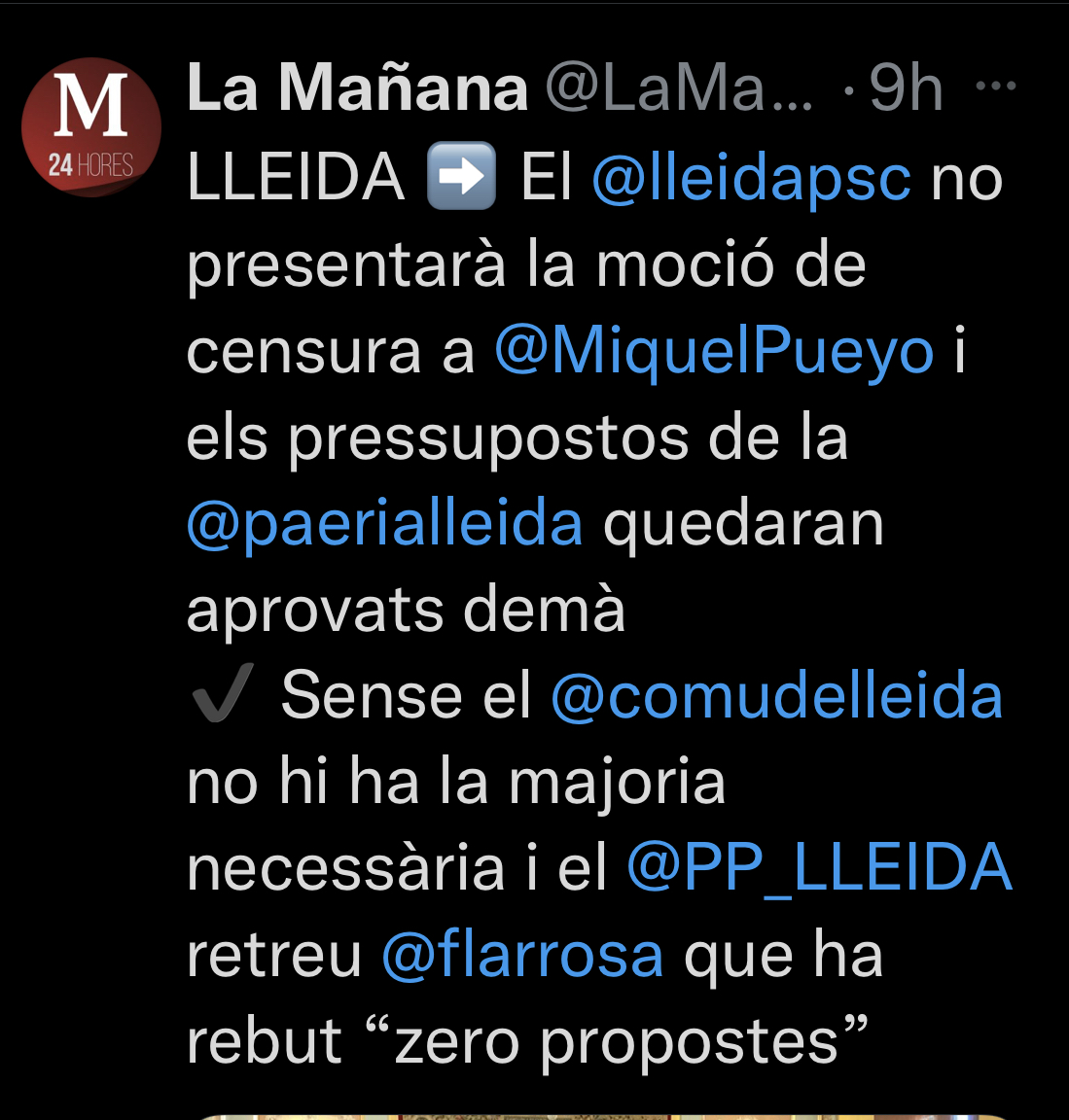 casanovas_sh's tweet photo. ➡️"L'experiment @flarrosa al #PSC💔🥀 ha fracassat"
Per cert, @xavipalaulleida encara espera les vostres propostes "zero propostes".
❌NO heu sumat amb cap grup municipal i només suports de no adscrits.
❌11 regidors, menys suports que els que té l'alcalde.
#TheEnd💔🥀 https://t.co/9GxxnlPD3I