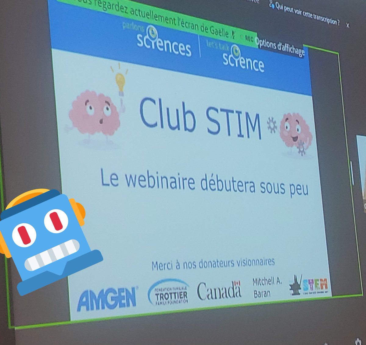 Notre classe de 6e participe à la session d'hiver du Club #STIM de <a href="/ParlonsSciences/">Parlons sciences</a> - C'est gratuit et en français - tous les jeudis @ 13h!