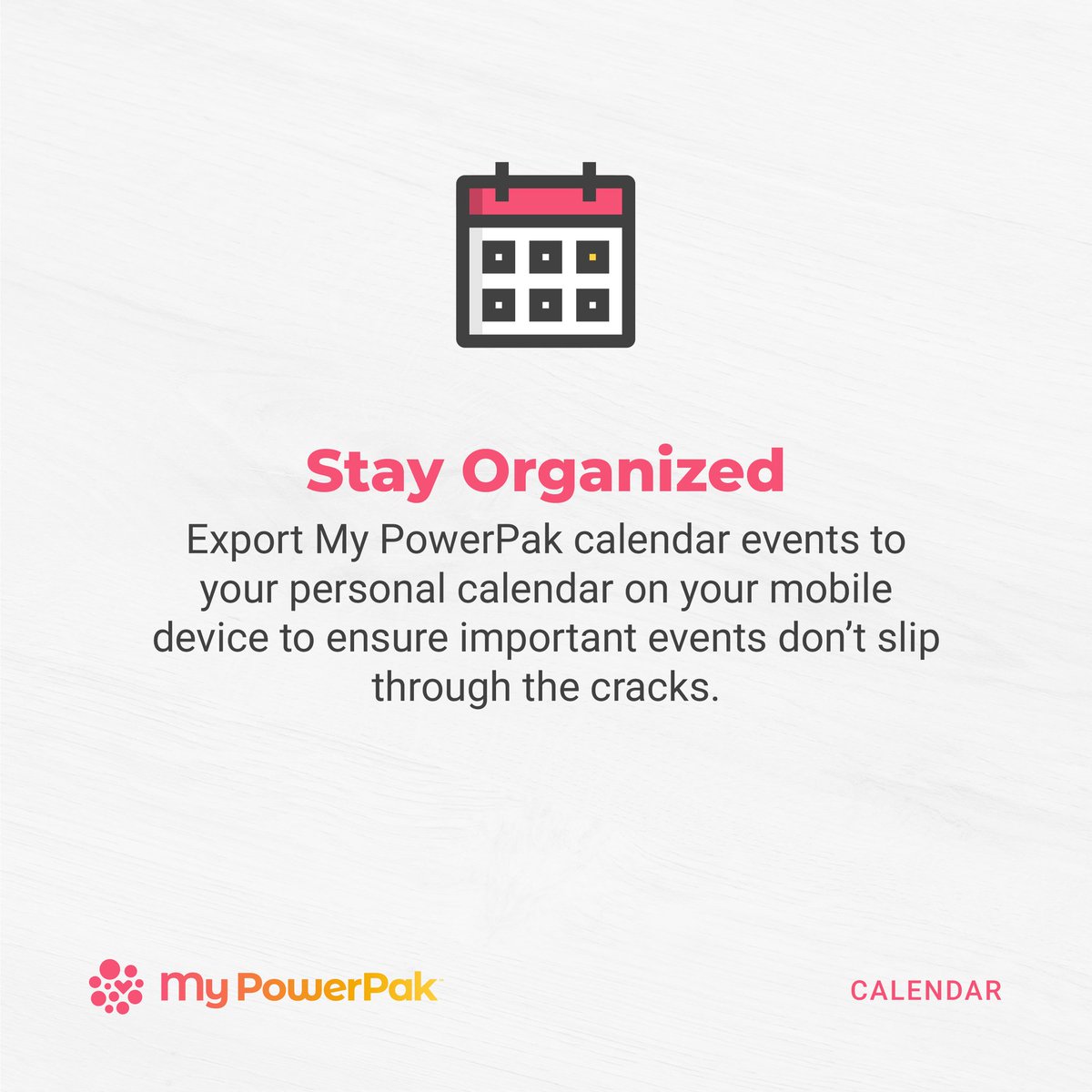 MyPowerPak's tweet photo. Inform, solicit and coordinate volunteers and support from your PowerPak community, and keep track of important dates. To learn more, check out https://t.co/CMRPO9hoBG
#caregiving #compassion #rallysupport #features #volunteering #calendar https://t.co/DKfIM87zh5