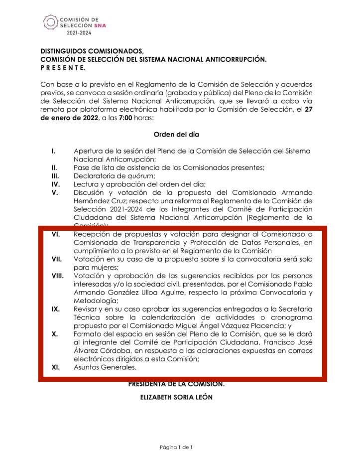 #DesignacionesCPC | 🔊Hoy la <a href="/comision_sna/">Comisión de Selección del SNA</a> determinó no reformar su reglamento, por lo que no habrá cambio de presidencia; también acordó 2️⃣ reuniones semanales p/avanzar.🤞🏽Mañana habrá sesión a las 7:00am con los puntos pendientes.

#PerfilesIdóneosYa
#SinCuotasNiCuates