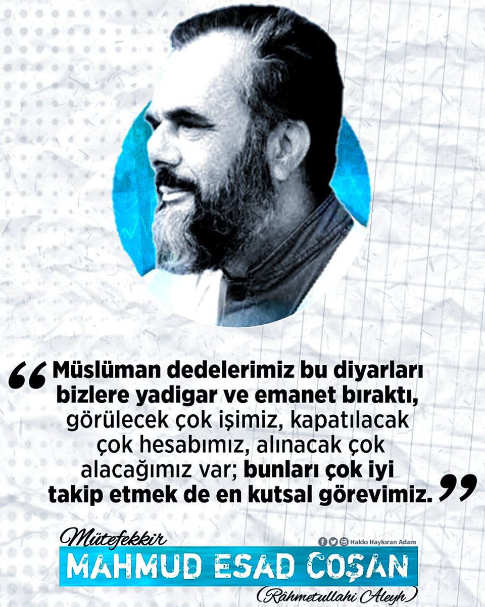 Vefatının Sene-i Devriyesinde #MahmudEsadCoşan Hocamızı Rahmet, Hasret 
Ve Fatihalarla Yad Ediyoruz 🇹🇷 🤲

#ALLAHyolundayız

#HerHadisGüzeldir