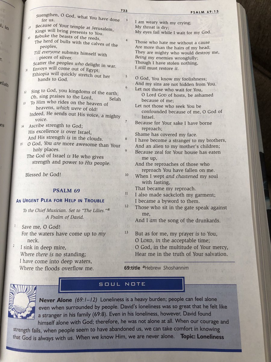 DoulosOfJesus's tweet photo. The whole Psalm 69 is a must read. Psalm 69:30
New King James Version
“I will praise the name of God with a song,
And will magnify Him with thanksgiving.” #Psalm69 #Loneliness #PraiseJesus #PersonalGrowth #PleaForHelp #CryOutToJesus https://t.co/0wQdIgFdkv