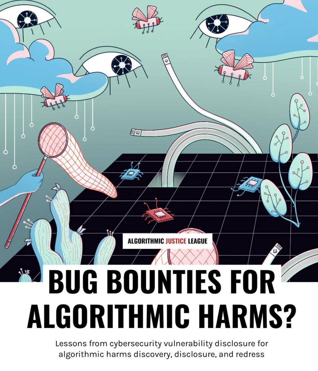 Deb Raji (@rajiinio) on Twitter photo Bug bounties have a lot of potential - to incentivize investigations, build audit communities, formalize harm taxonomies & more! <a href="/AJLUnited/">Algorithmic Justice League</a> interviewed folks from the bug bounty space and did a thorough lit review to break down what we could learn: ajl.org/bugs Bug bounties have a lot of potential - to incentivize investigations, build audit communities, formalize harm taxonomies & more! <a href="/AJLUnited/">Algorithmic Justice League</a> interviewed folks from the bug bounty space and did a thorough lit review to break down what we could learn: ajl.org/bugs