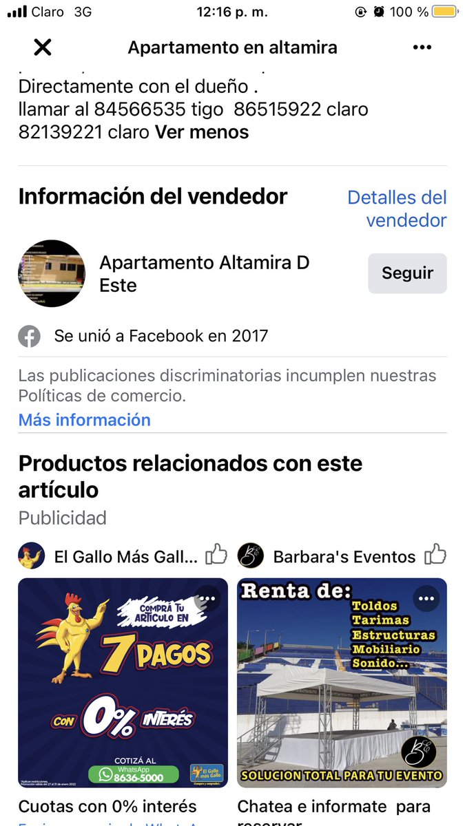 MissEnchiladas's tweet photo. Si andan en busca de apartamentos jamás alquilen en este lugar, el due��o se llama Romel, muy atento cuando firman contrato, pero cuando ustedes lo quieren finalizar es lo más aprovechado posible. Se quedó con el 100% de mi depósito con la excusa de que tenía que pintar https://t.co/CBsZu5nm4R
