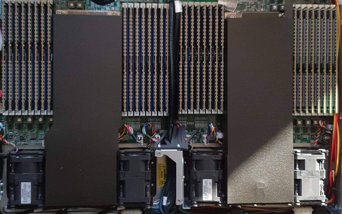 ArminBiere's tweet photo. Got 2TB and it takes 800 sec to do "memset (a, 42, 2000000000000);".  Will build some big BDDs and solve some large SAT formulas with this machine ... https://t.co/Qc3hCrYxvq