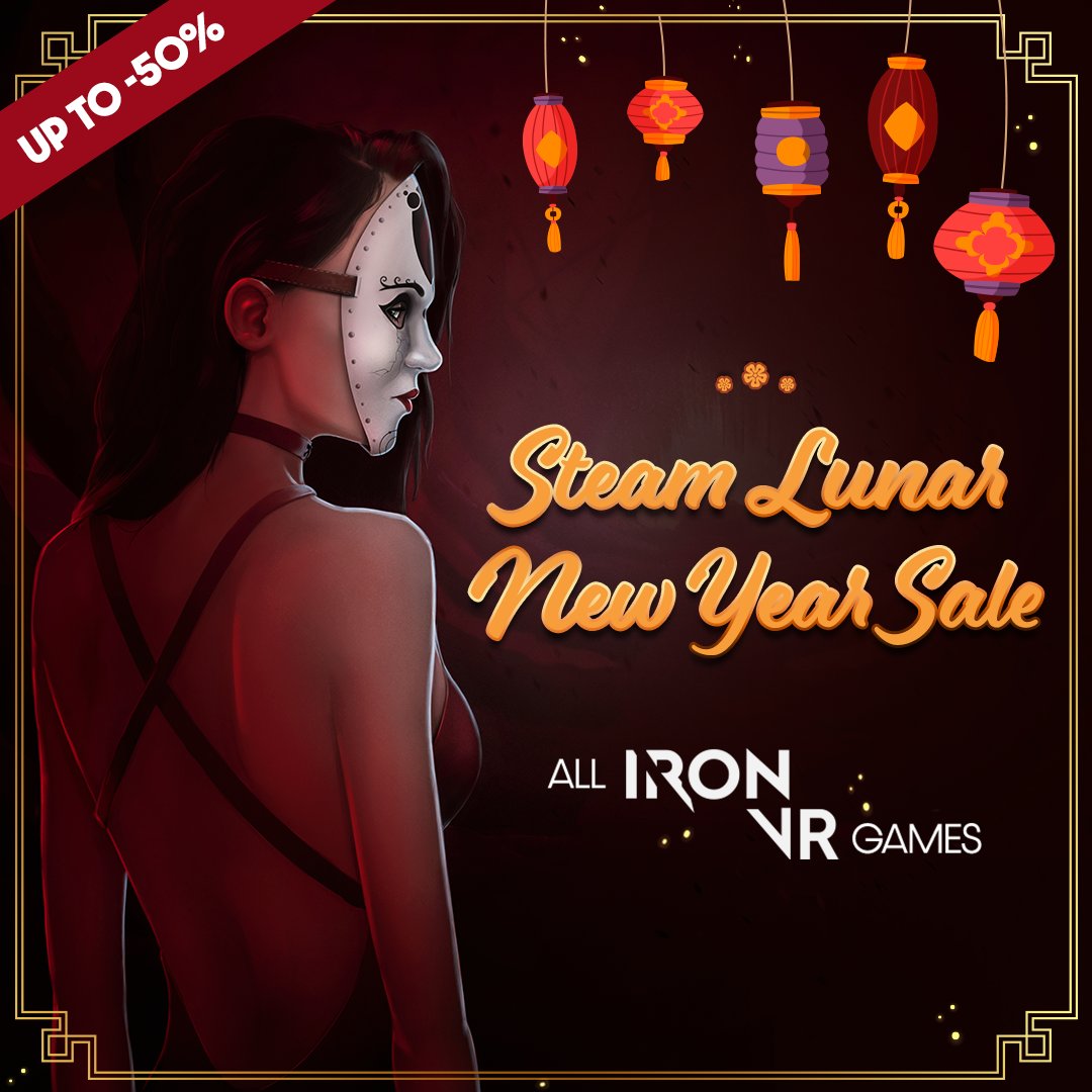 iron_vr's tweet photo. Happy New Lunar Year! 🐯🎆 Celebrate the Year of the Tiger in VR world - all Iron VR’s games are now discounted even up to 50% off! 🤩 

👉 https://t.co/5t18dbt1Ci  

#SteamLunarSale #VR #VirtualReality #vrgames https://t.co/SDA21oC5Q8