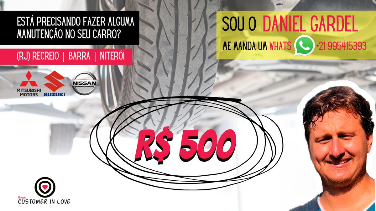 customerinlove's tweet photo. Você tem um carro das marcas Nissan, Mitsubishi ou Suzuki e está precisando de algum serviço de manutenção? Entre em contato conosco! Estamos com avaliações no Rio de Janeiro e Niterói com reembolso de até R$ 500,00. #vagas #grupocustomerinlove #customerinlove #clienteoculto https://t.co/zvO2fX9YxP