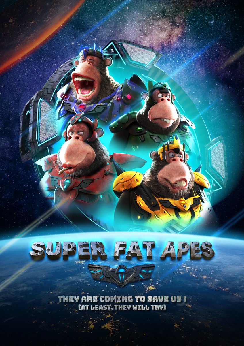superfatapes's tweet image. Be ready fot the Teaser!📽️

You ask for them, they are already part of your life, you think about them all day long...

It will soon be the time to meet your 4 favorite SuperHeroes 🦍💥🍌

RT if you are excited!🚀
#NFTCommunity #NFTdrop #Metaverse