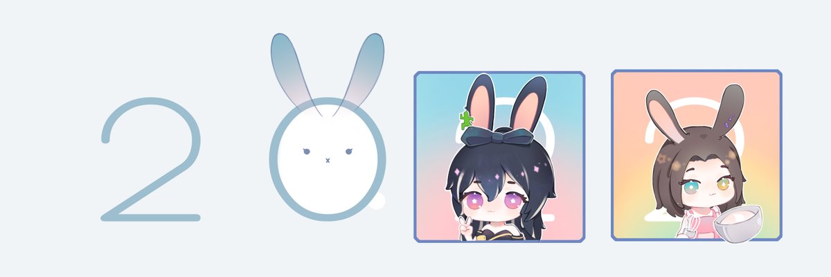 CandyCanfy's tweet photo. 2022. 兔 (rabbit) in Chinese is pronounced as two too and the 2 hand sign looks like rabbit ears, so I drew the two bun bun that I know :3 https://t.co/DMaJlqEw1p