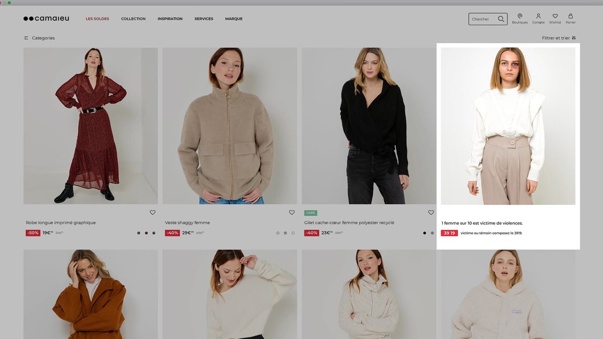 Violences faites aux femmes: Camaïeu défend sa campagne choc
l.bfmtv.com/O7a