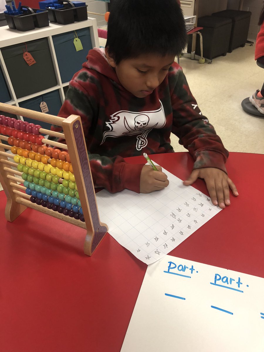 StancyCmathfun's tweet photo. These s’s did a wonderful job with part-part-whole.  They were able to add and subtract and see the relationship using the 100 grid and 100 abacus!  #lightison #learningisfun #handsonengagement @SmyrnaElem_TN https://t.co/kuBZeAtHnu