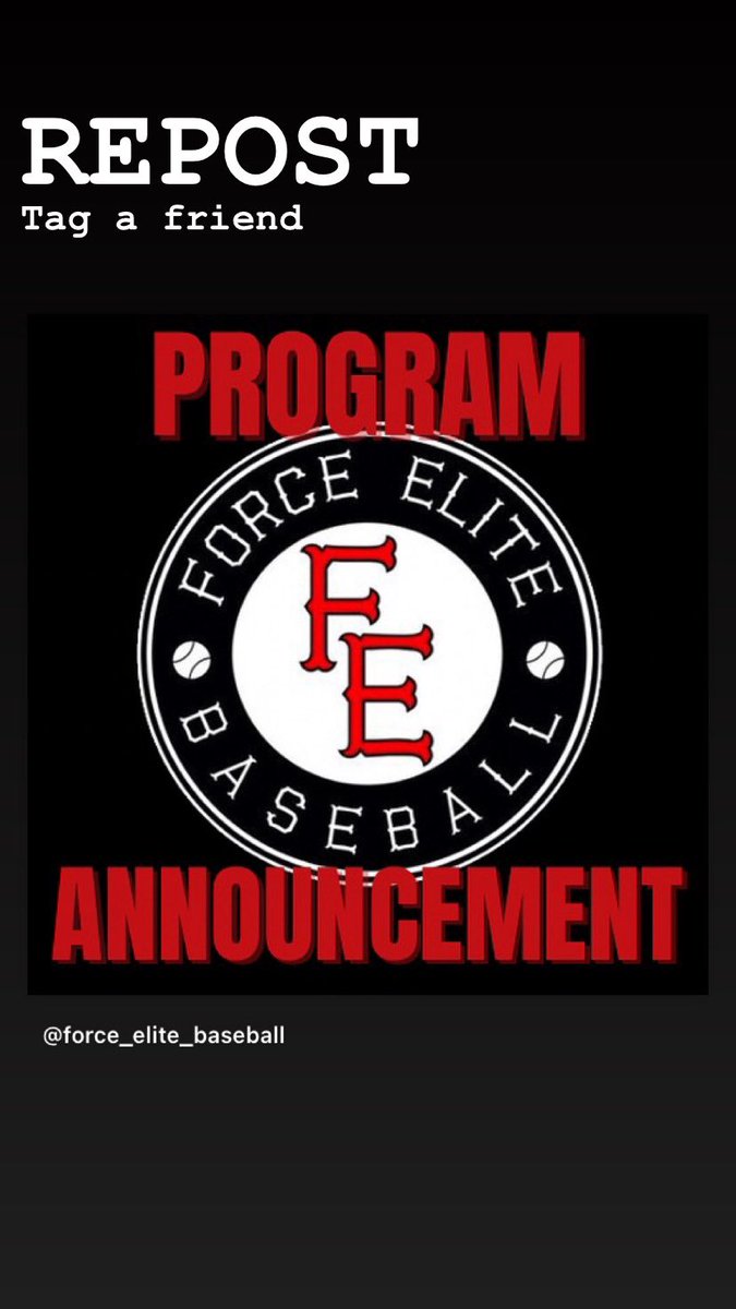 FE_Baseball's tweet photo. 🚨Program Announcement🚨
We are looking to fill spots for our 15u and 16u rosters this summer! A great opportunity if you or someone you know is looking to join an elite program!
Email andrewe@forceelitebaseball.com
for inquiries.
#JointheForce #WintheOffseason #FEbaseball https://t.co/PM9DGDGMmg