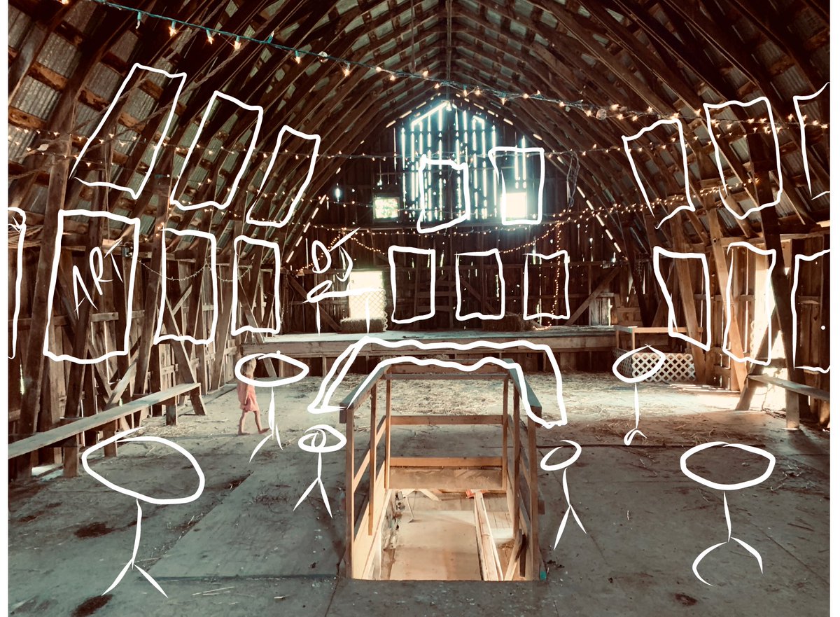 Comment and retweet if you would attend a rustic #NFT digital art gallery and wine bar in a 100 year old barn? Pipe dream? Maybe one day. #NFTs #digitalart #NFTartists #NFTCommunity #artgallery #nftphotography check our collection at opensea.io/collection/r-f…
 rough draft below lol