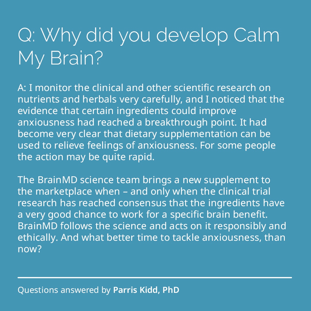 BrainMDHealth's tweet photo. The questions you've been asking about #CalmMyBrain
https://t.co/mYOPbGueBE https://t.co/LZOFD1wmex