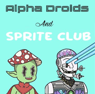 AlphaDroids's tweet photo. We only collab with the best 🍄 💎

Introducing our collab with @spriteclubNFT 🎉 🥳

#AlphaDroids presale allocations &amp; 
#spritelists up for grabs for our communities. Details to follow! 🎇
#NFTCommunity #collaboration #NFTProjects #NFTdrop #NFTs https://t.co/FEuBk2FAGG
