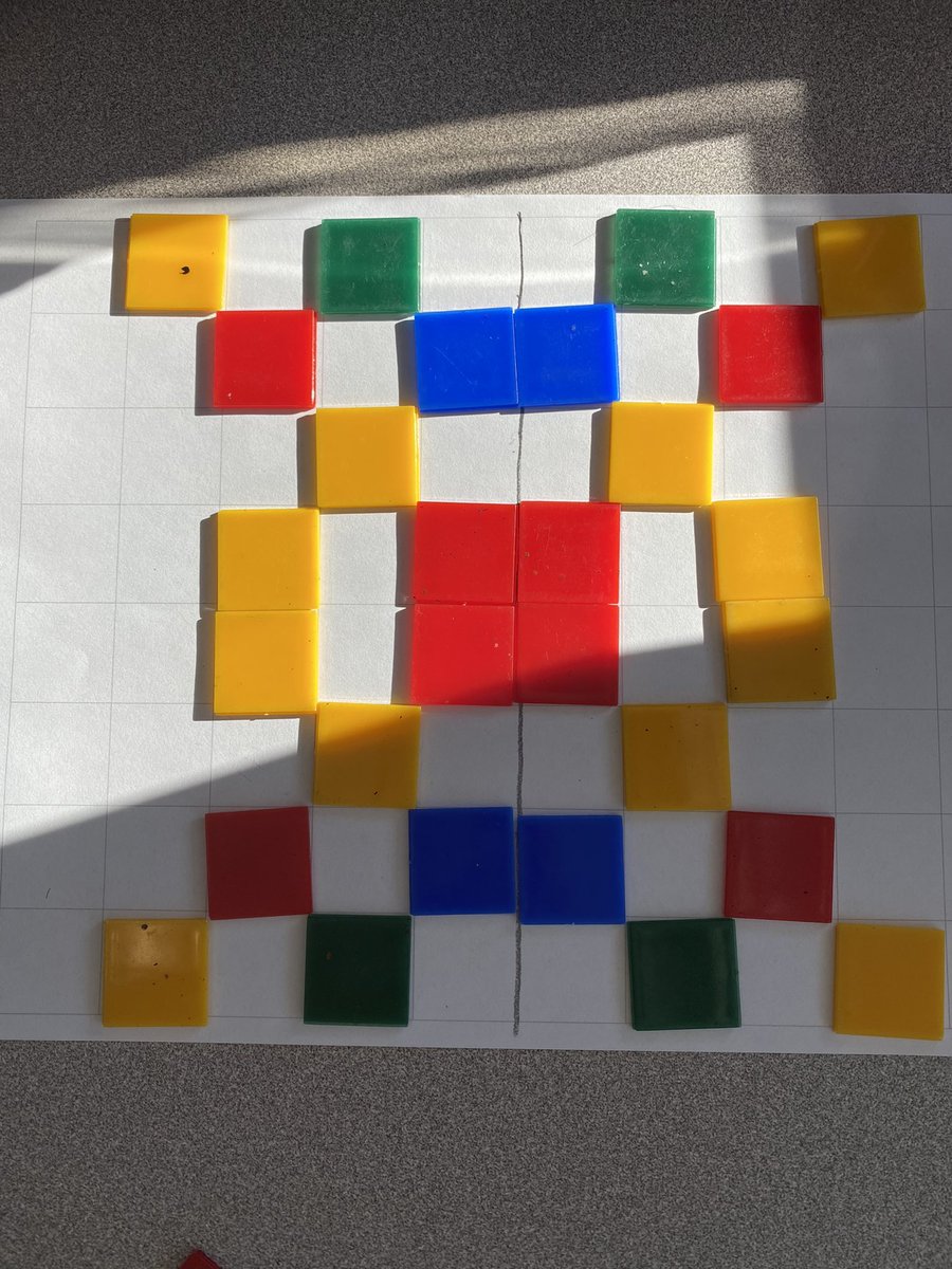 MegHodgins's tweet photo. Grade 2 students are loving exploring symmetry and properties of 2D shapes this week in math! 🔻🔸▫️ https://t.co/7QAQCatQAg