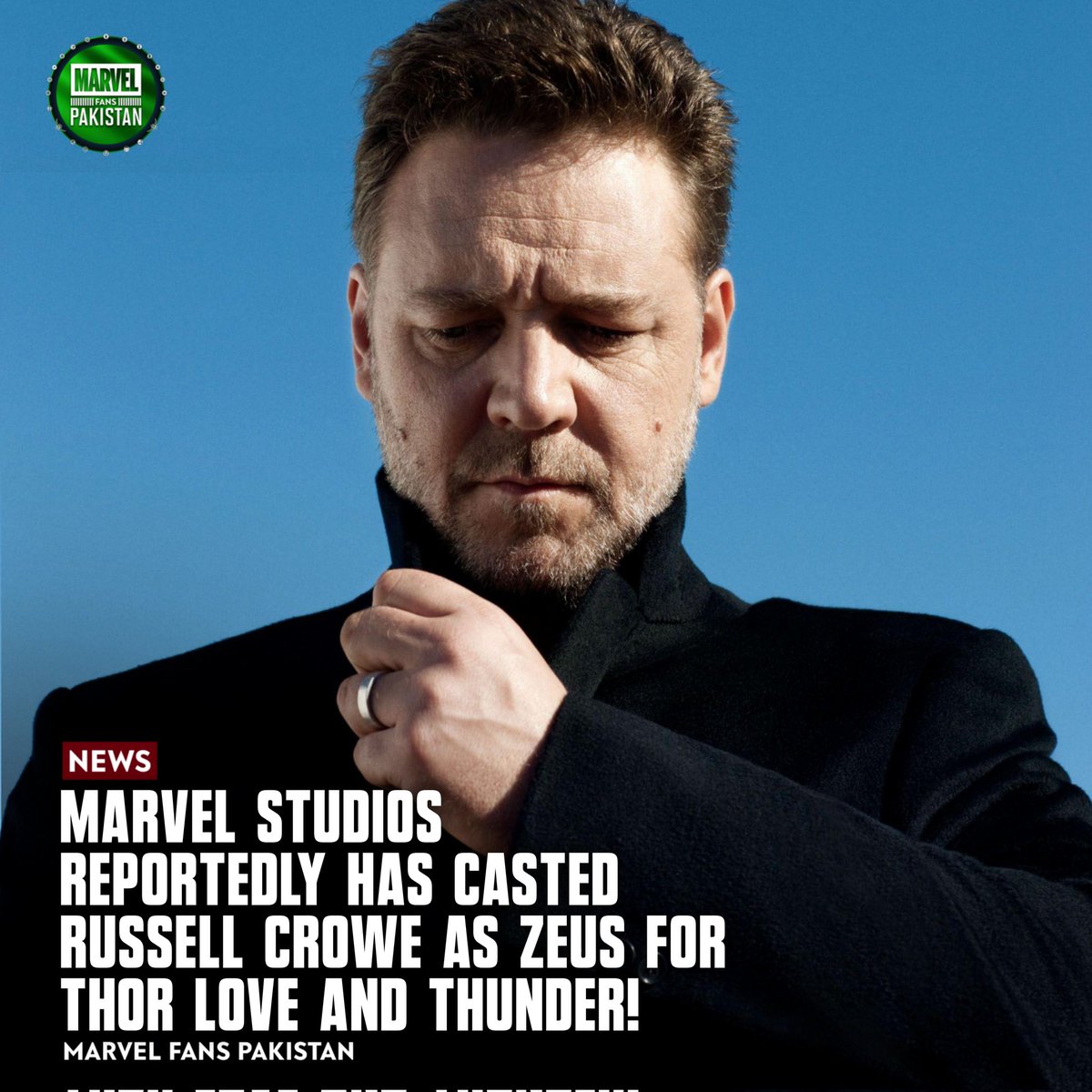 #Marvel Reportedly has Casted @russellcrowe as #Zeus for #ThorLoveAndThunder 
#MarvelFansPakistan #BringDisneyPlusToPakistan #Thor https://t.co/OMygb0IDwa
