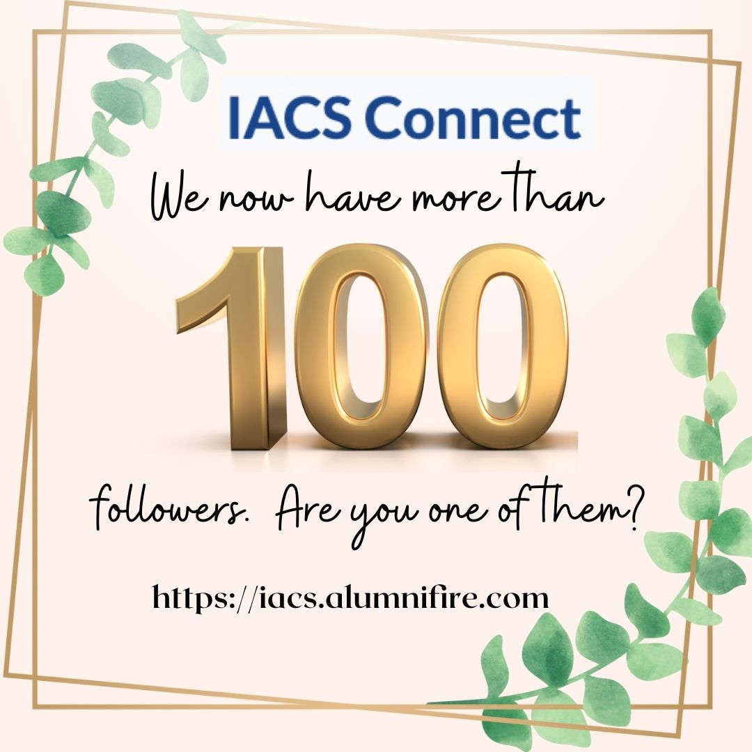 IACS Connect is growing!  Come be a part of it.  iacs.alumnifire.com.  #iacsconnect