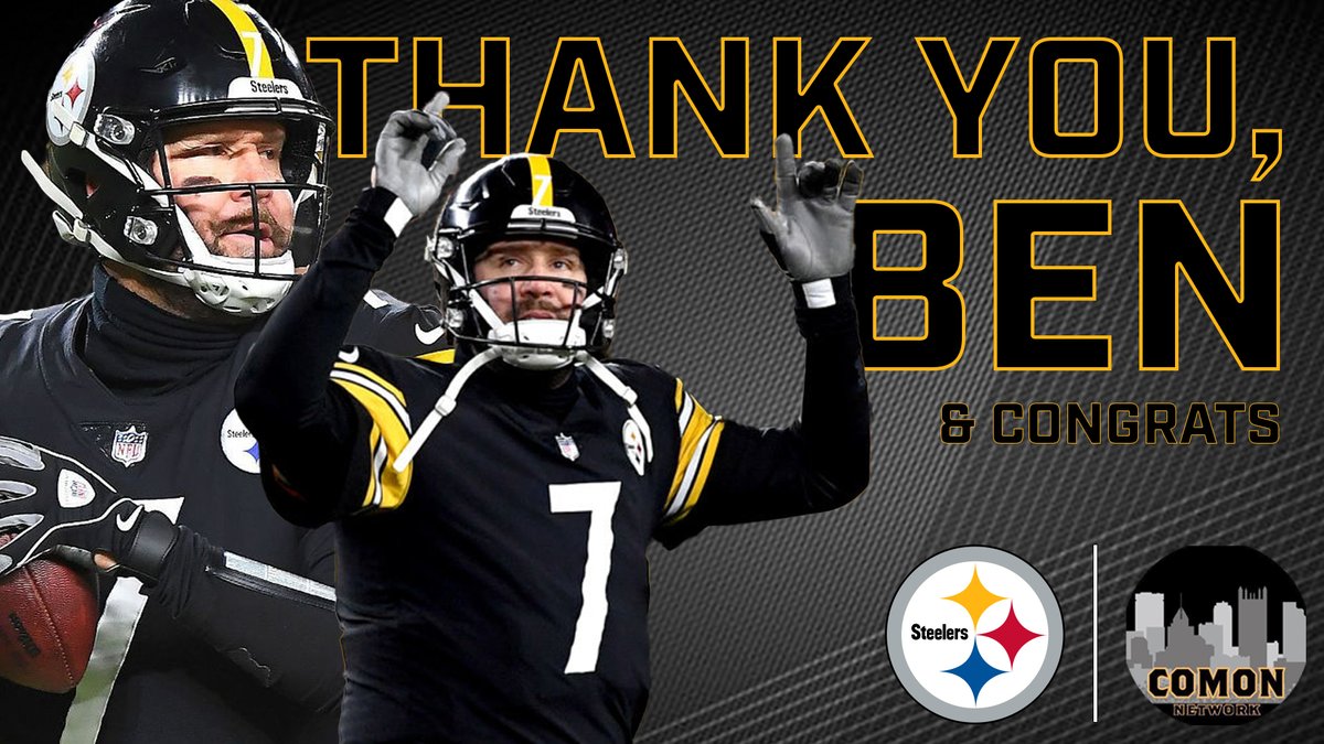 ComonNetwork's tweet image. A legendary career. The train stops next in Canton. Thank you, Ben. We're forever grateful. #HereWeGo #ThankYou7 #Steelers