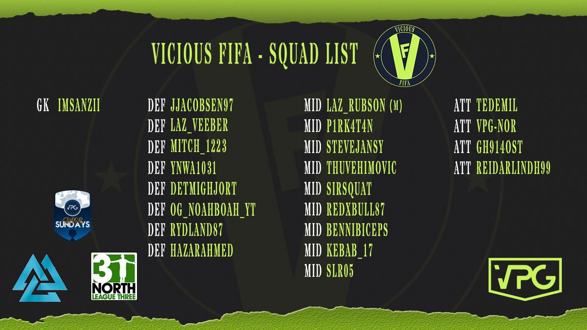 Our squadlist for this season!🇳🇴🇩🇰 <a href="/OfficialVPG/">Virtual Pro Gaming</a> <a href="/ARCTICACL/">Arctic League</a>