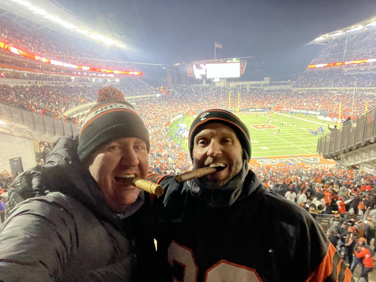 NickRuff's tweet photo. @ClarkHarris46 @Bengals Breaking the curse! https://t.co/s1UMGjayUY