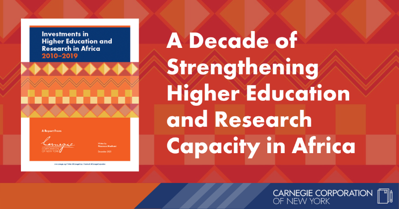 ACarnegieFdn's tweet photo. Informed by African orgs and universities, we've worked to develop and retain the next generation of African academics, build connections between members of the African academic diaspora &amp; African universities, and facilitate higher ed policy &amp; research.
👀 our latest report.