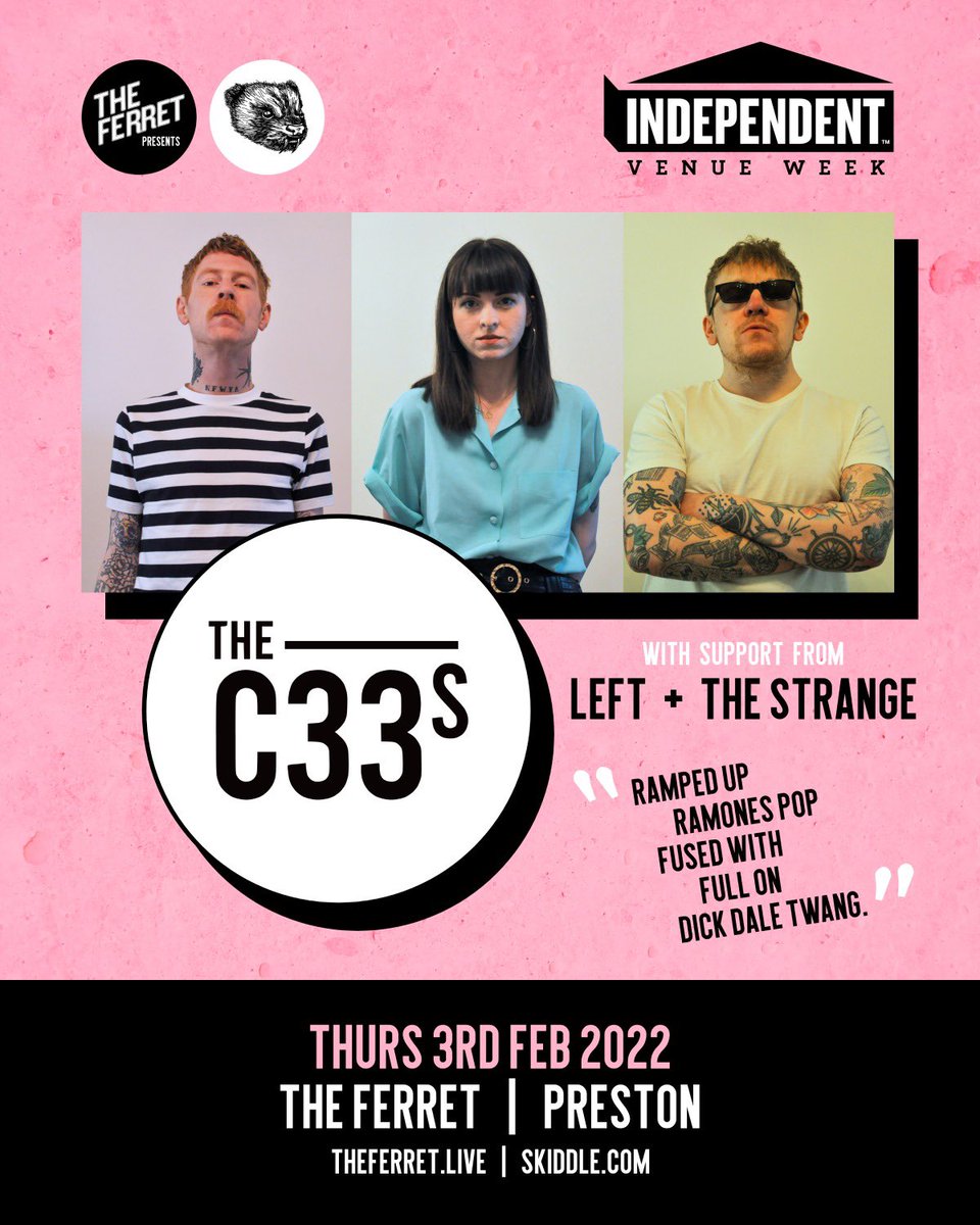 FerretPreston's tweet photo. Support announcement for @TheC33s gig! 👇👇👇 https://t.co/a8VrS4bSMi