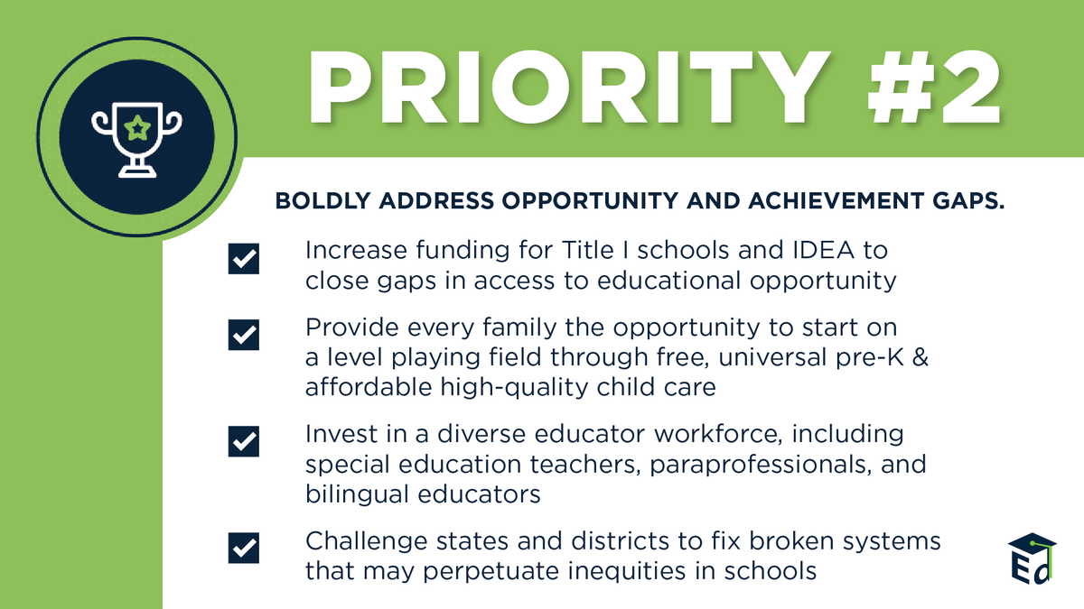 SecCardona's tweet photo. We must take bold action to improve our education system and elevate it to lead the world. To do this, we will create real change, focused on supporting educators &amp; students in and outside the classroom. #EDPriorities https://t.co/Sfydmt4vn7
