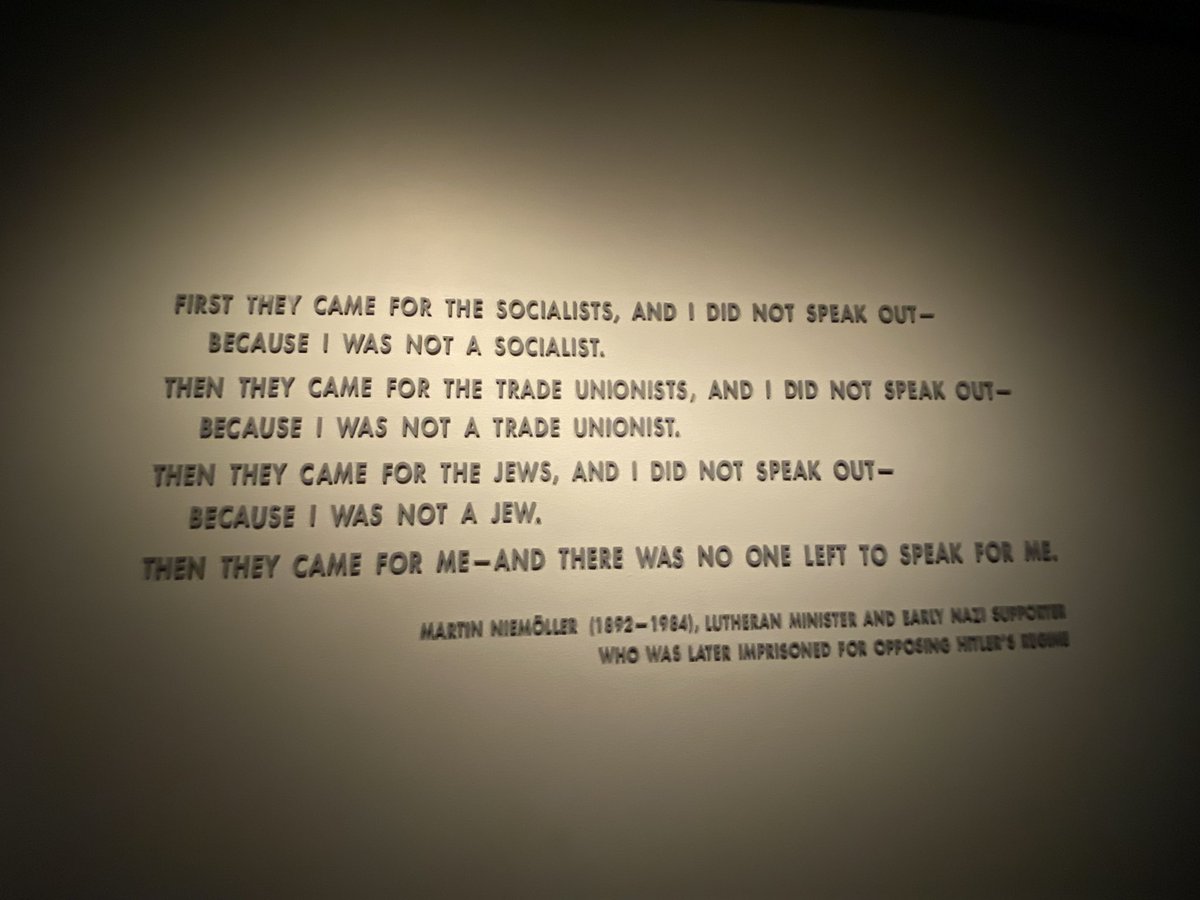 digiphile's tweet photo. I went the @HolocaustMuseum in DC.
I’d never been, &amp; this
#HolocaustMemorialDay was time. 
I recommend it to my fellow Americans, but not our children.
One cannot unsee the horrors inside, nor knowledge of the evil humans can do.
https://t.co/OSsl4X6rMC

#HolocaustRemembranceDay https://t.co/UpBbb2qPr1