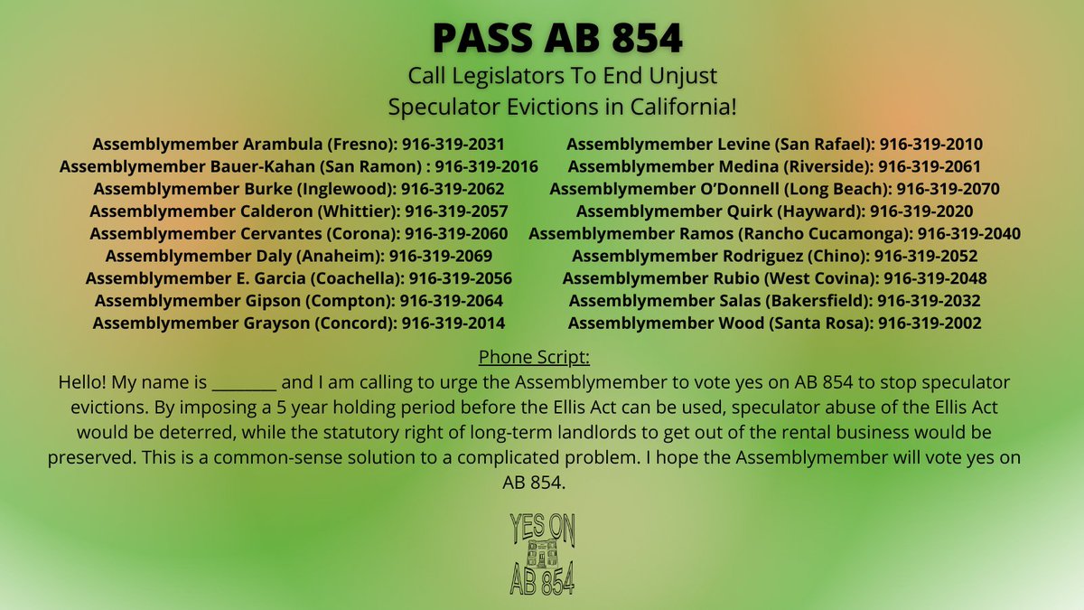 sruhsruhsruh's tweet photo. CALL THESE PEOPLE BEFORE MONDAY TO PASS #AB854 ☎️☎️☎️☎️☎️ https://t.co/JbB3gwhp6P