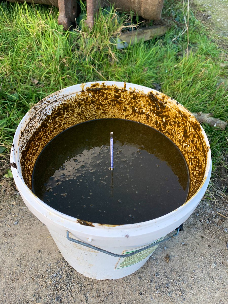 Slurry Hydrometer getting a good work out the last two seasons💪. Simple and cheap way to estimate the nutrient value of your brown gold 💵#failtoplanplantofail . @Grasslandagro @AgronomistClare @SeanMc1Mahon @CorbettDavid14