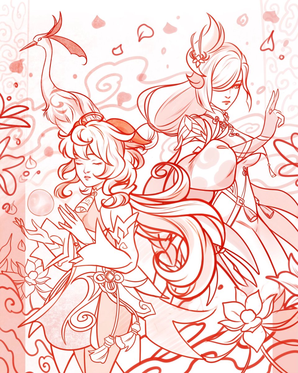 Перерисовала позу Шень)

#GenshinImpact #shenhe