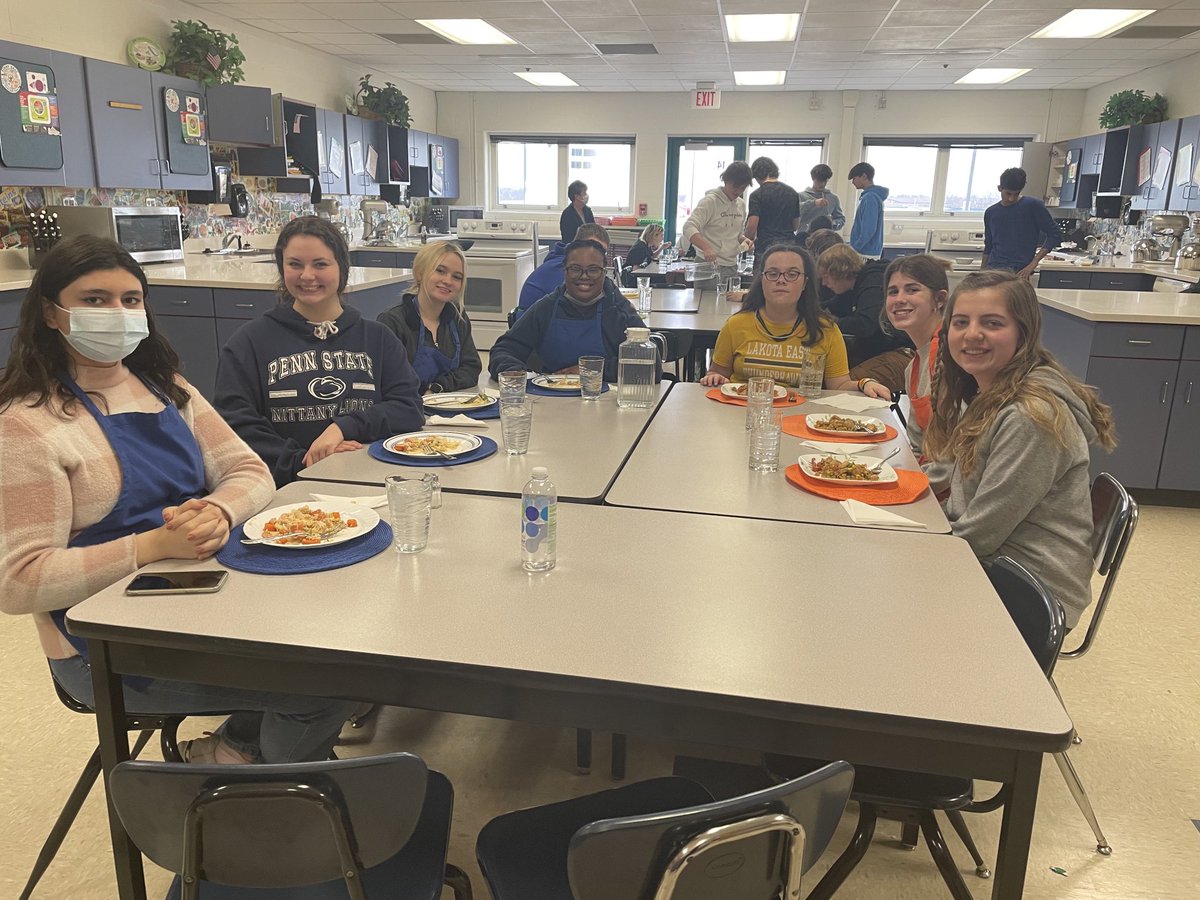 ENJOYING STIR FRY AT LEHS