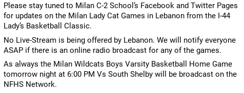 MilanC2Schools's tweet photo. Stay tuned for more Wildcat and Ladycat updates! https://t.co/6wSqJyNVM9