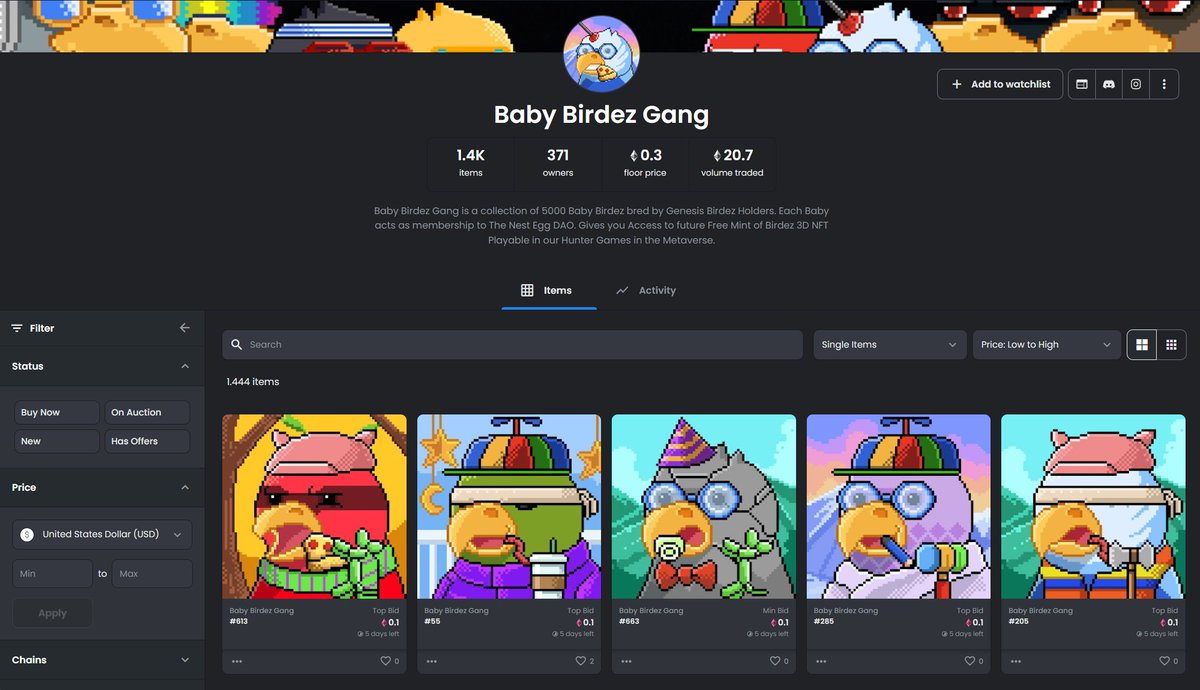🐣 SURPRISE! 🐣
opensea.io/collection/bab… 🔥

JOIN US: discord.gg/birdezgang 🦅

#NFTs #NFTCollection