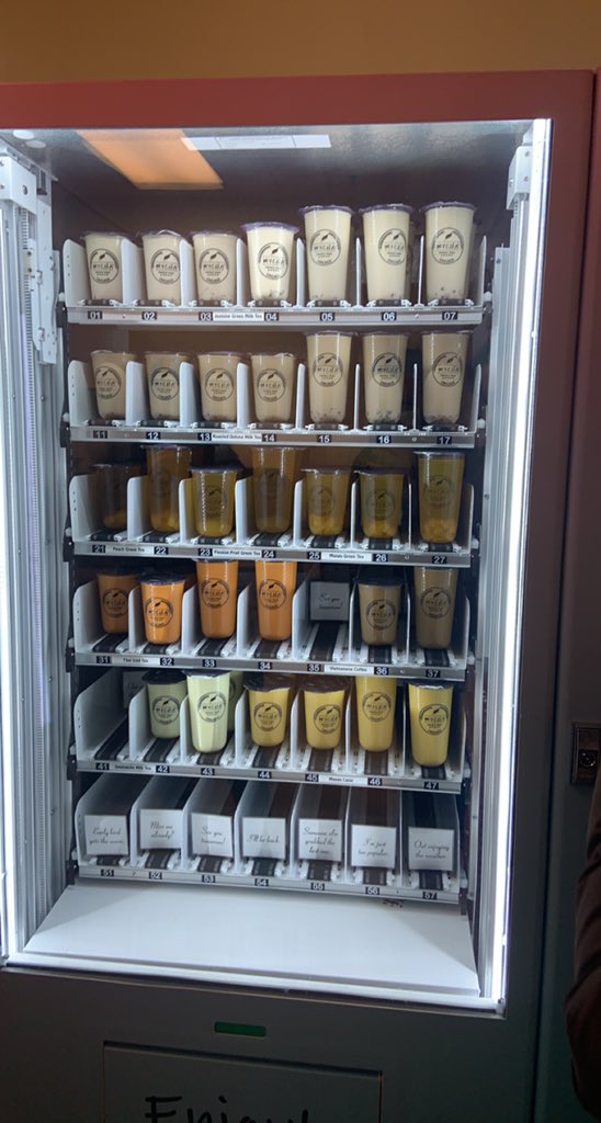 My hospital has a boba tea vending machine.