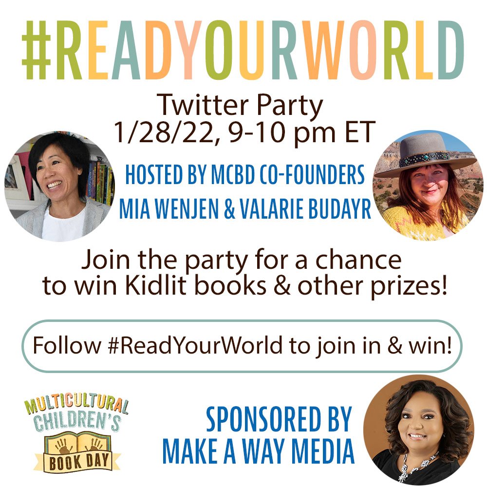 acraftyarab's tweet photo. Have you registered for #ReadYourWorld2022 #TwitterParty
There will be a TON of diverse books given away!
#BookGiveAways #CelebratingDiversityinKidLit #FreeBookEvent @MCChildsBookDay https://t.co/q1KOfza9Vn