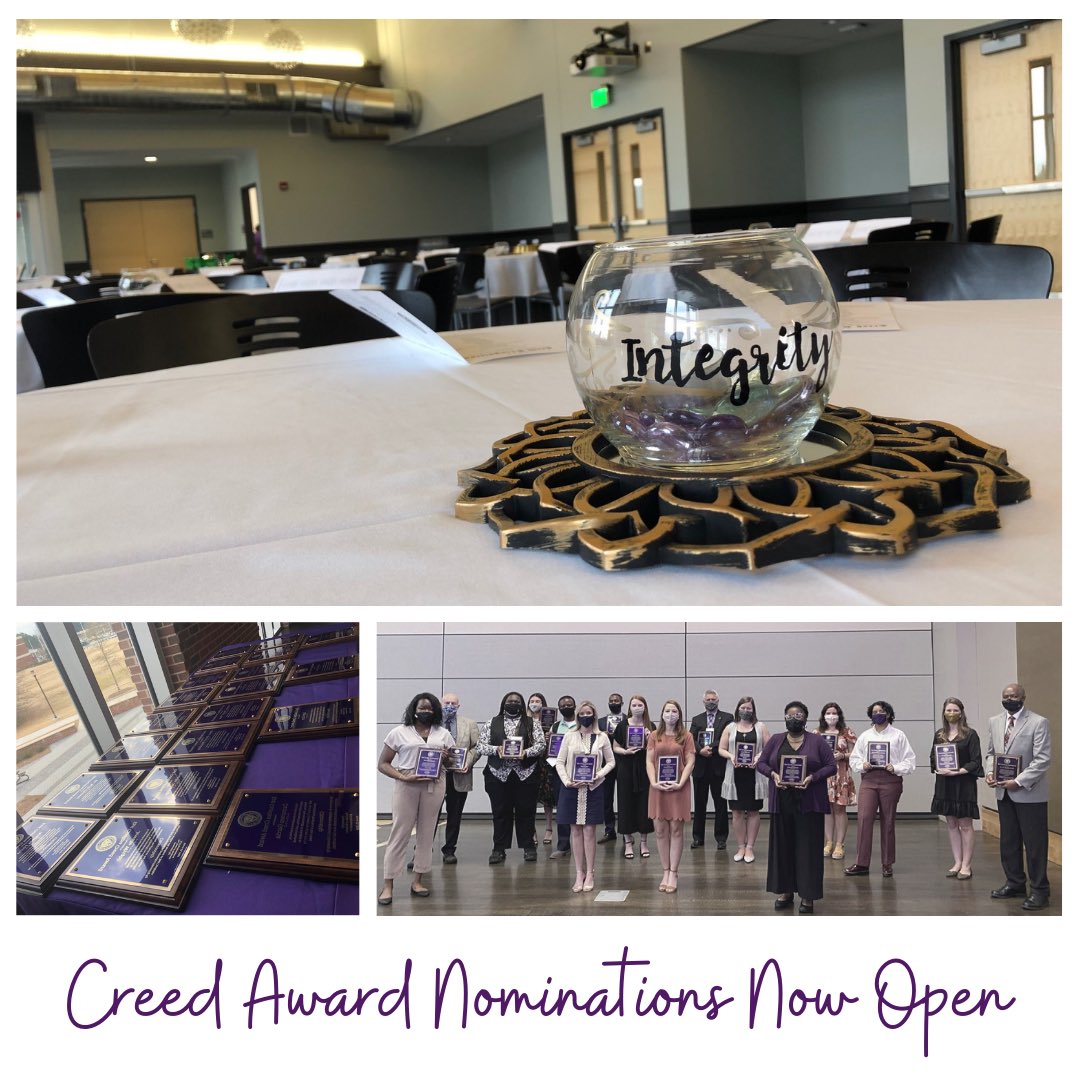 Our annual Creed Award nominations are now open! Use the Qualtrics link below to nominate a faculty, staff or student who represents one of the four values of the ECU Creed 💜

ecu.az1.qualtrics.com/jfe/form/SV_cB…