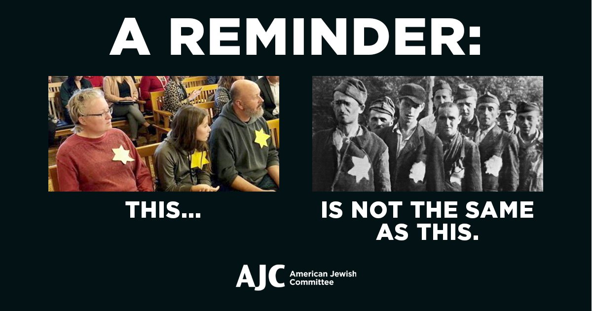 #Holocaust comparisons are never acceptable.

RT if you agree.