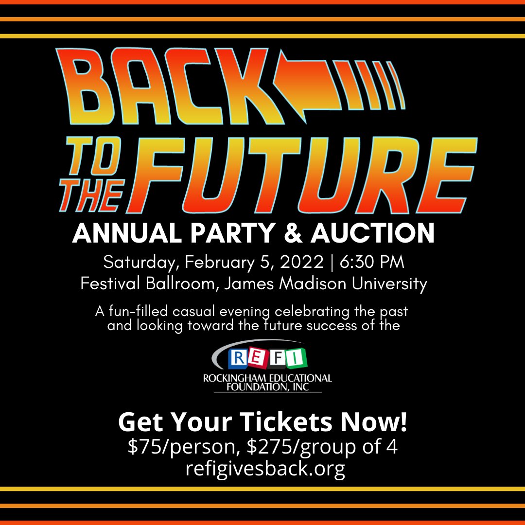 REFI is going Back to the Future! There will be a live and silent auction, raffles, an opportunity to get your picture taken with a DeLorean &amp; more! 

Get your tickets today and join us on February 5th refigivesback.org/2022-refi-annu…

#REFIGivesBack