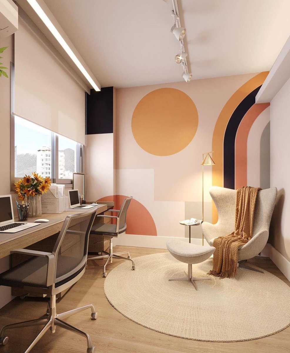 This is your sign to elevate your office space with renter-friendly wall paper and murals. ✨

Photo from gaiteartist
Featuring "geometric abstract 150" by Gaite