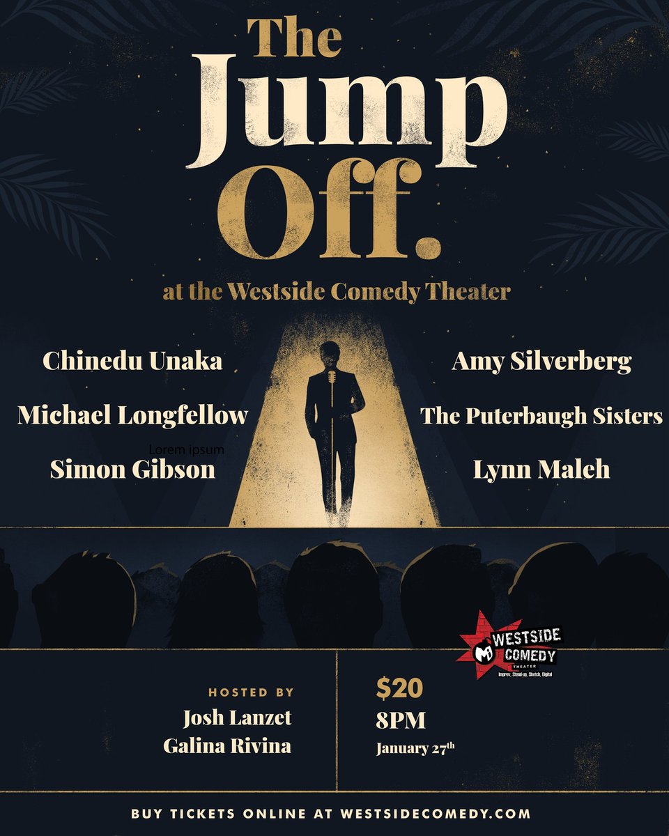 westsidecomedy's tweet image. Tonight at 8pm @jumpoff_comedy brings another amazing lineup to Westside! No drink minimum. Tickets available here: web.ovationtix.com/trs/pe.c/10957…

Hosted by @JoshLanzet &amp;amp; @Thumbgalina