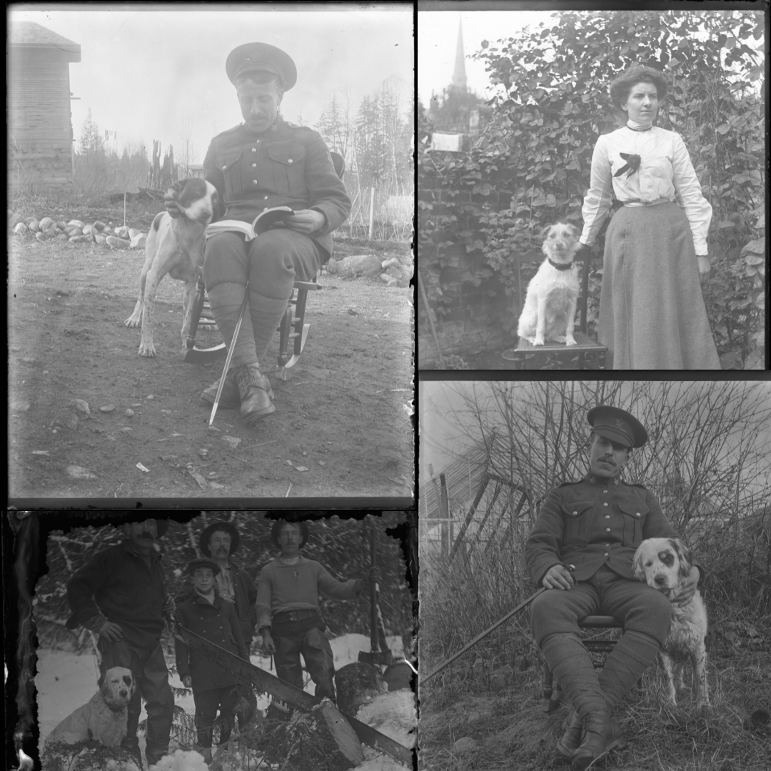 Before digital cameras, we had film. And before we had film, we had these! 

These Wingrove family photos have all been digitized from glass plate negatives and date from ~1890s - 1910s. Notice a pattern? Looks like you weren't the first to take pics with your pets here in PoCo!