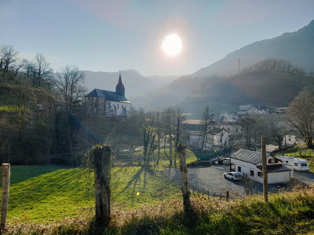 MaiteZarranz's tweet photo. Today at #Esterençuby in #PyrénéesAtlantiques visiting new cycling paths along the #EuroVelo3 developed under the framework of @bicimugi project. Excellent work in progress to connect Spain &amp; France border' sides. 
#sustainablemobility #cycling #Poctefa https://t.co/a7WFC8d9bl