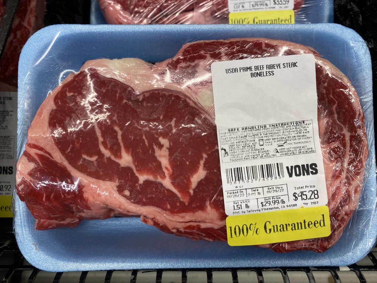 I knew meat prices have been going up.  I wasn't expecting this.