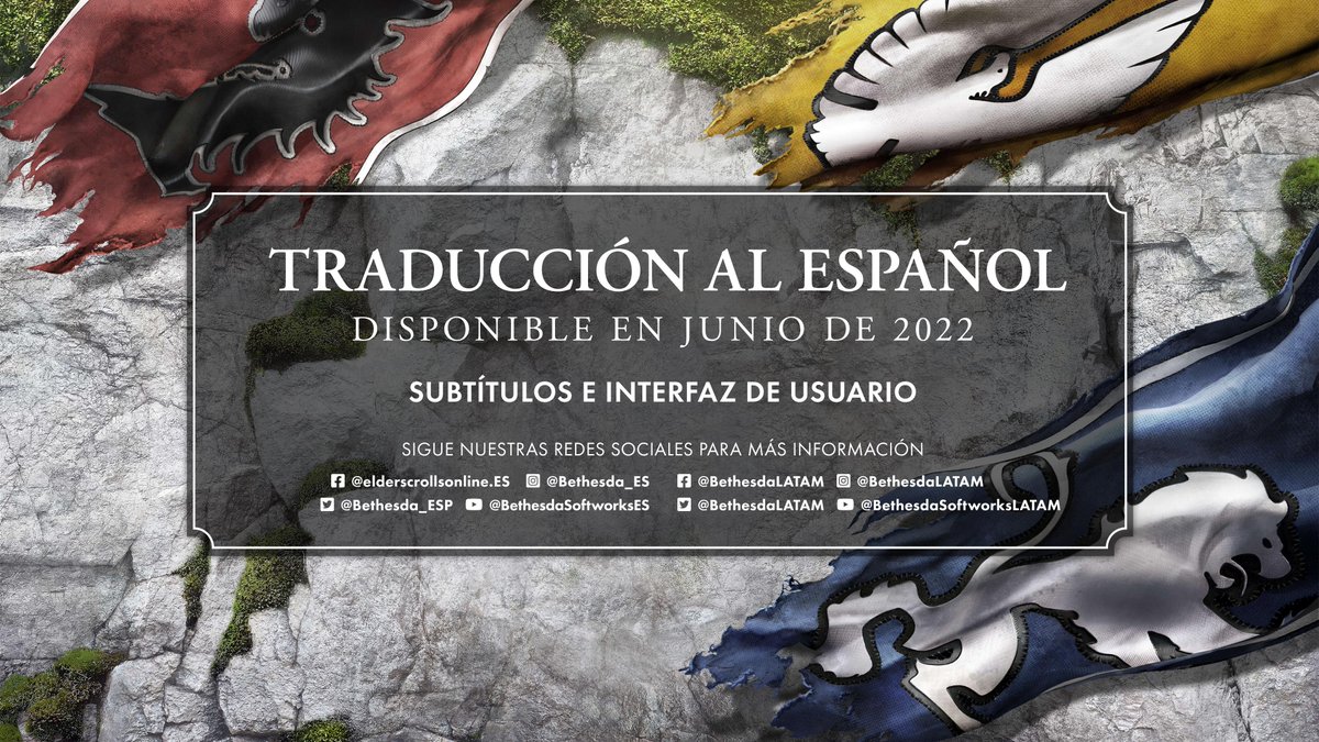 La traducción al español de #TESOnline llega en junio de 2022, coincidiendo con el lanzamiento del nuevo capítulo, y los foros en castellano ya han abierto sus puertas.

¡Nos vemos por allí!
beth.games/3r5rXtW
