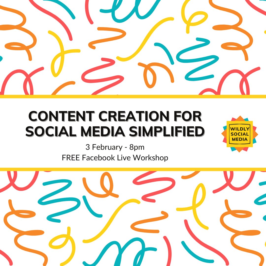wildlysm's tweet photo. Need help with your content creation strategy? Join me on Facebook Live, 8pm Thurs 3rd Feb for a masterclass on simplifying content creation - https://t.co/AU0IgUKork #contentcreation https://t.co/9R6IP2FqMZ