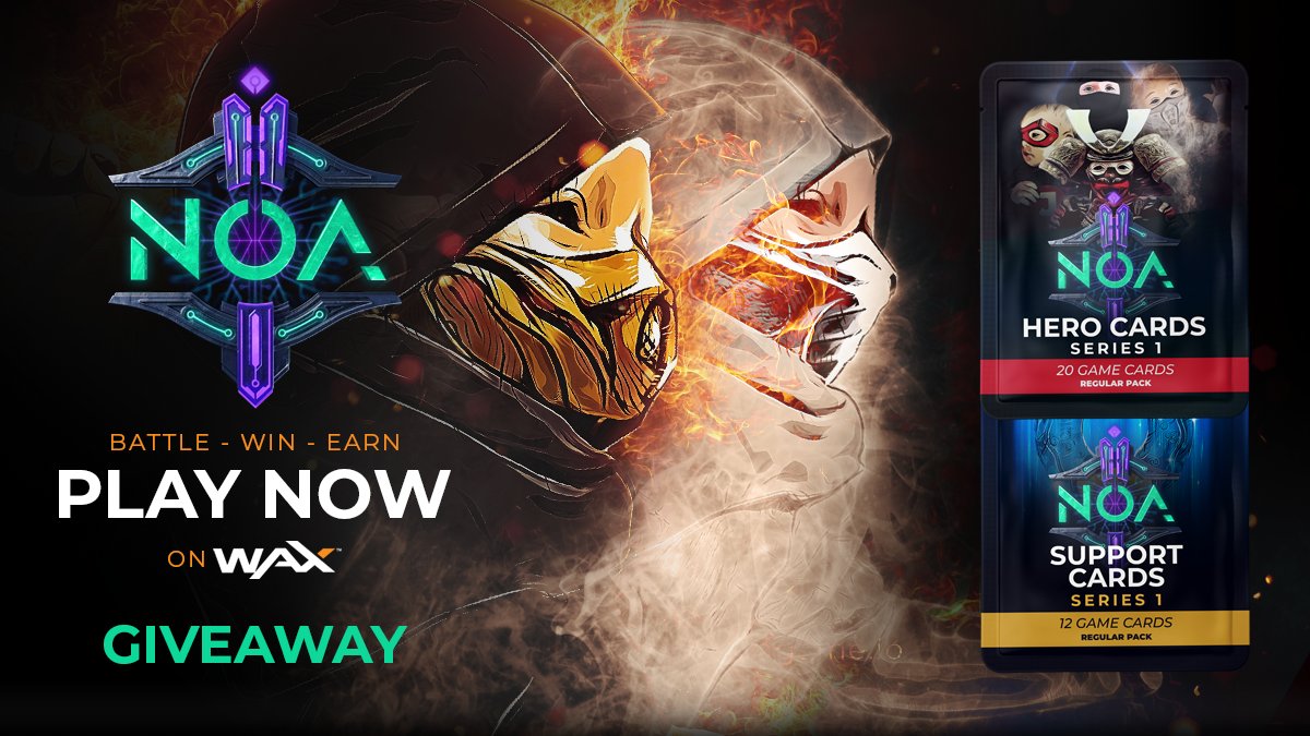 NoaCollectibles's tweet photo. 🎉 GIVEAWAY! 🎉 Win everything you need (2 packs &amp; passes) to START PLAYING Noa today! 

2X Winners

Ends 30th Jan.

🎮PLAY: https://t.co/PfN0Jv4Zpb

🎉To enter🎉

🚀Retweet
⭐️Follow
💛Like
👜Drop Wax wallet

Join Discord: https://t.co/8Dd3RQ0uwn

🎮PLAY: https://t.co/PfN0Jv4Zpb https://t.co/YUvFoBD88h