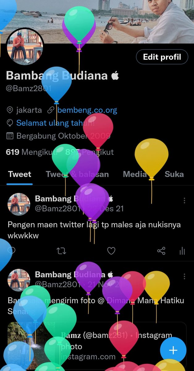 Bamz2801's tweet photo. Cuma twitter kayanya yg ngasih balon wkwkkw https://t.co/oOLJZ5gBLd