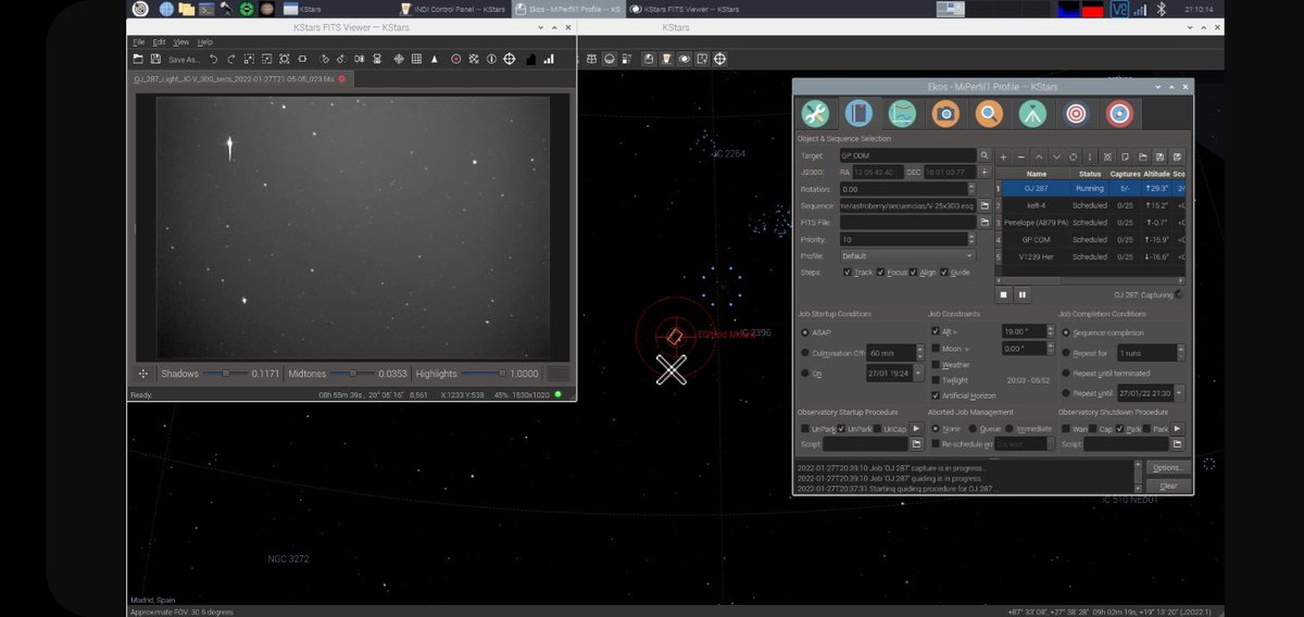 rafacastill0's tweet image. Programado toda la noche #kstars #astroberry exoplaneta asteroide Blazar y dos supernovas enanas